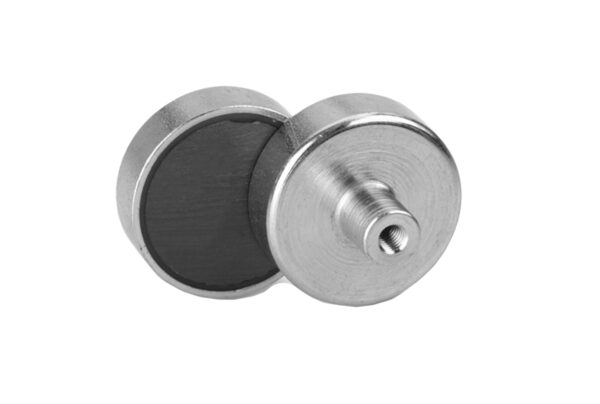 Base magnetica in ferrite con filettatura interna