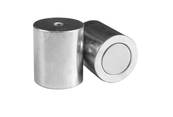 Base magnetica cilindrica al neodimio con filettatura interna